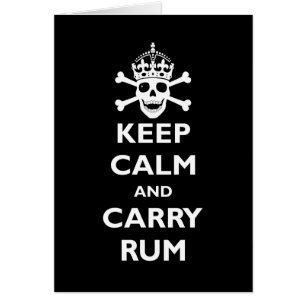 Behalten Sie ruhig und tragen Sie Rum