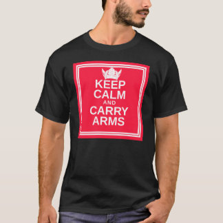 Behalten Sie ruhig und tragen Sie T-Shirt