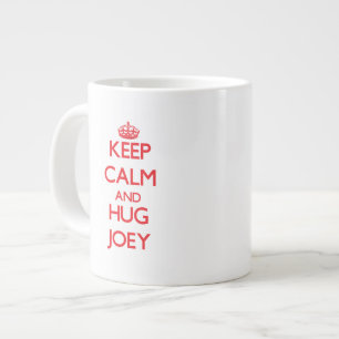 Behalten Sie ruhig und UMARMUNG Joey Jumbo-Tasse