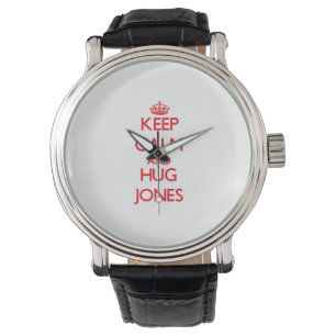 Behalten Sie ruhig und Umarmung Jones Armbanduhr