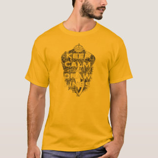Behalten Sie ruhig und zeichnen Sie Linien T-Shirt