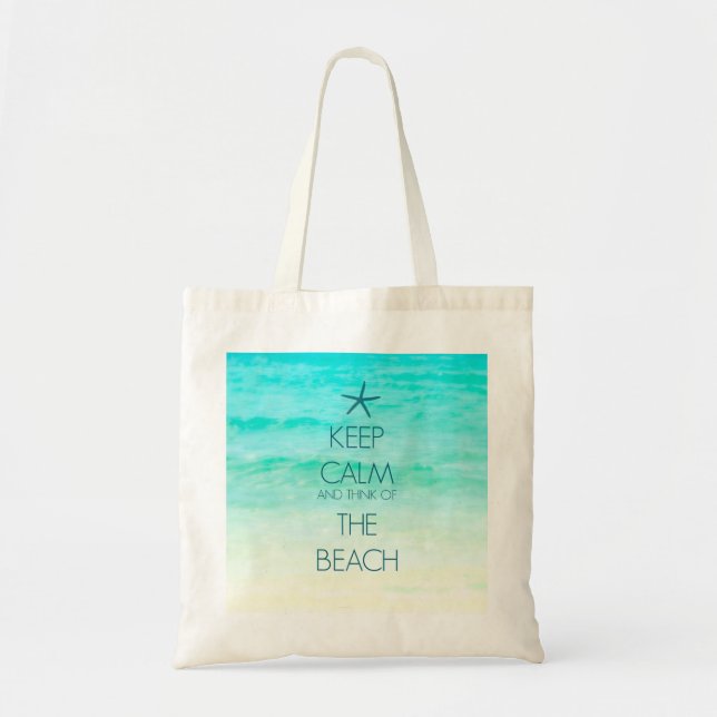 Behalten Sie ruhige kleine Strand-Tasche Tragetasche (Vorne)
