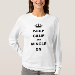 Behalten Sie ruhige lange Hülsen-Front T-Shirt