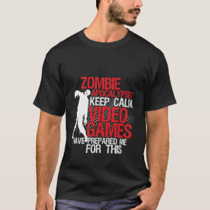 Behalten Sie ruhige lustige Gamers-T - T-Shirt