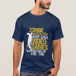 Behalten Sie ruhige lustige Spiel-T - T-Shirt