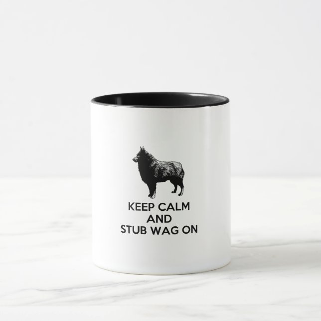 Behalten Sie ruhige Schipperke-Tasse Tasse (Zentrum)