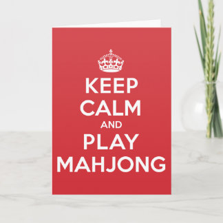 Behalten Sie ruhige Spiel Mahjong Karte