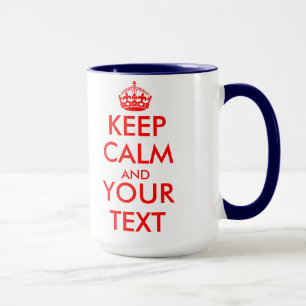 Behalten Sie ruhige Tassenschablone Tasse