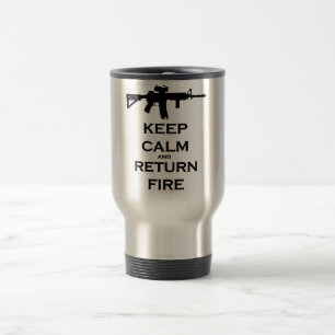 Behalten Sie ruhige u. Rückholfeuer-Reise-Tasse Reisebecher