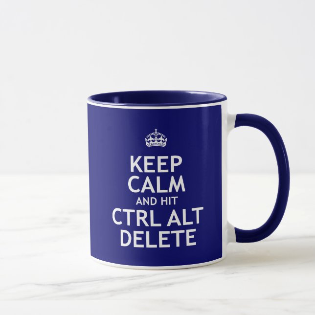 Behalten Sie ruhige und des Schlag-Ctrl Alt Tasse (Rechts)