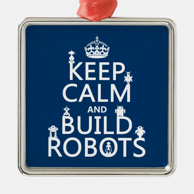 Behalten Sie ruhige und Gestalt-Roboter (in Silbernes Ornament (Vorne)