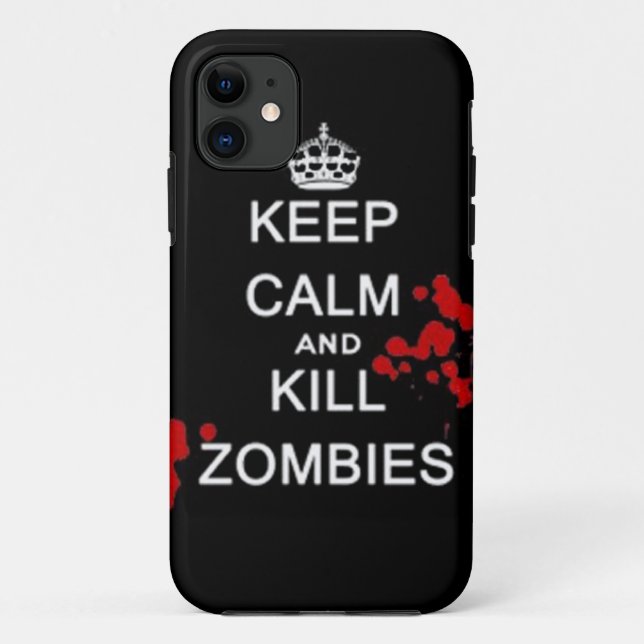 behalten Sie ruhige und Tötungszombies Case-Mate iPhone Hülle (Rückseite)