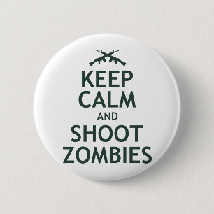 Behalten Sie ruhige und Trieb-Zombies Button
