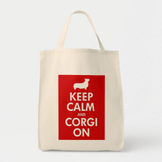 Behalten Sie ruhigen Corgi auf Tragetasche