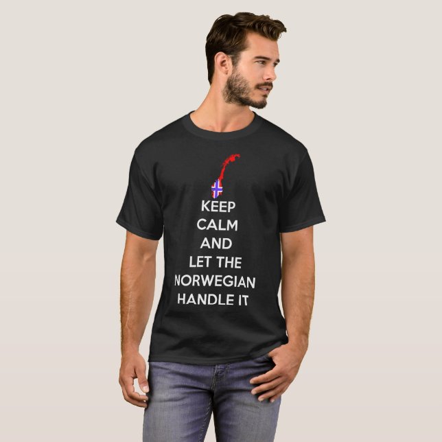 Behalten Sie ruhigen gelassenen norwegischen Griff T-Shirt (Vorne ganz)