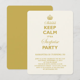 Behalten Sie ruhigen lustigen Einladung