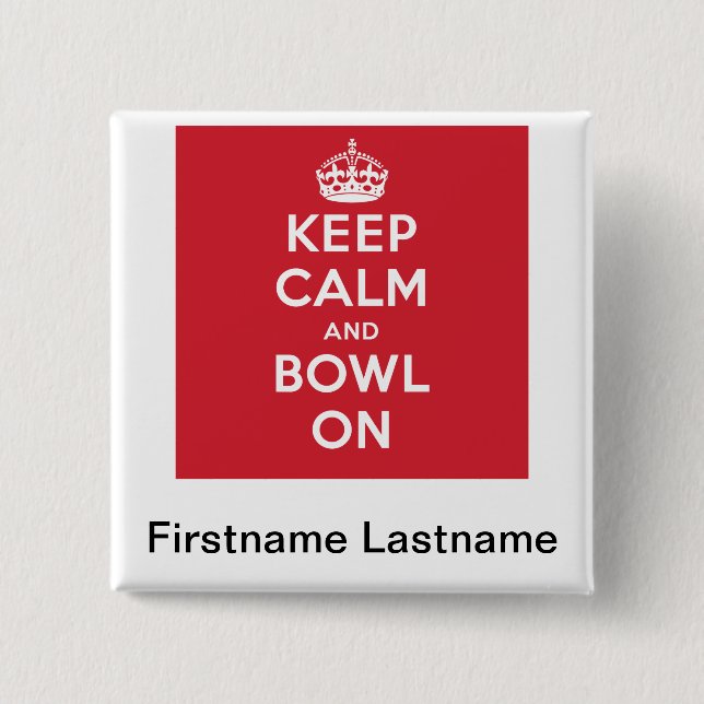 "Behalten Sie ruhigen" personalisierten Knopf Button (Vorderseite)