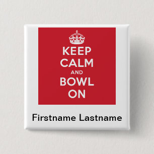 "Behalten Sie ruhigen" personalisierten Knopf Button