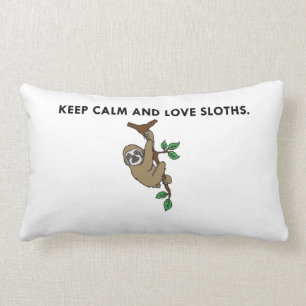 Behalten Sie ruhigen Sloth-Kissen-Kasten Lendenkissen