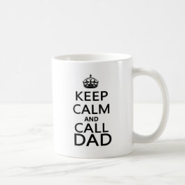 Behalten Sie ruhiger und Anruf-Vater Kaffeetasse