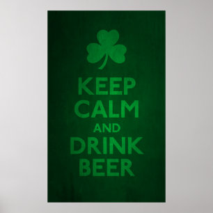 Behalten Sie ruhiger und Getränk-Bier-Druck Poster