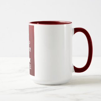 Behalten Sie ruhiger und Getränkkaffee Tasse