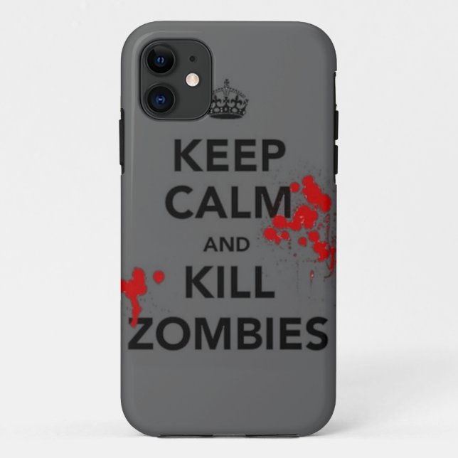 behalten Sie ruhiger und Tötungszombie-Telefonfall Case-Mate iPhone Hülle (Rückseite)