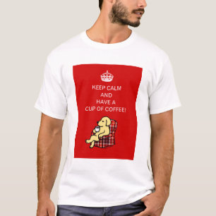 Behalten Sie ruhiges gelbes Labrador-T-Shirt T-Shirt