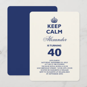 Behalten Sie ruhiges lustiges Einladung