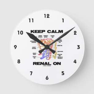 Behalten Sie ruhiges Nieren auf (Niere Nephron) Runde Wanduhr