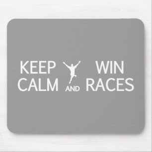 Behalten Sie ruhiges u. Gewinn-Rennen mousepad