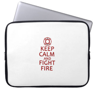 Behalten Sie ruhiges und Kampf-Feuer Laptopschutzhülle