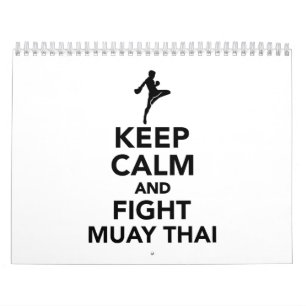 Behalten Sie ruhiges und Kampf Muay thailändische Kalender