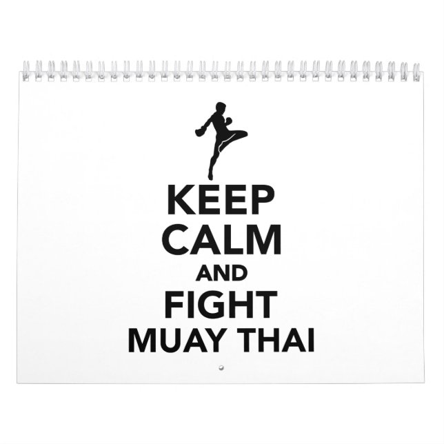 Behalten Sie ruhiges und Kampf Muay thailändisches Kalender (Titelbild)