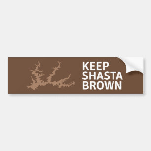 Behalten Sie Shasta Brown Autoaufkleber