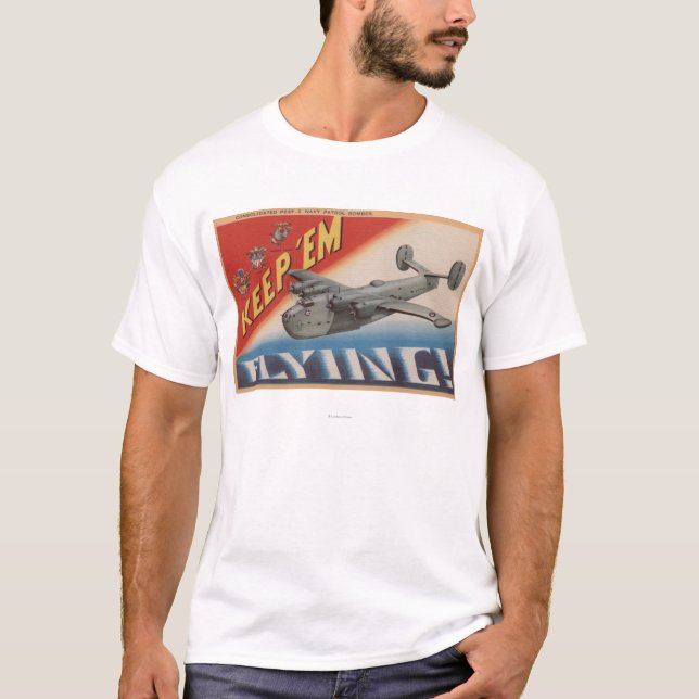 Behalten Sie sie Flying/PB2Y-2 T-Shirt (Vorderseite)