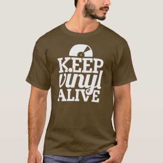 Behalten Sie Vinyllebendigen T - Shirt - Brown