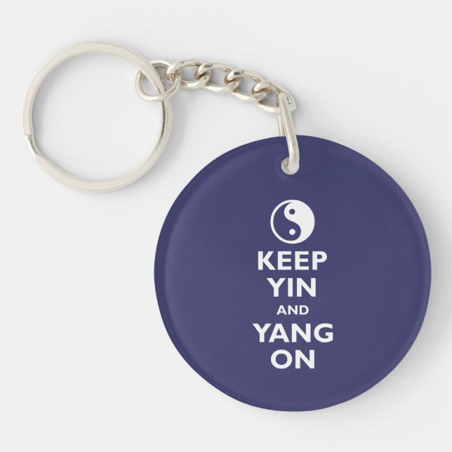 Behalten Sie Yin und Yang an Schlüsselanhänger (Vorderseite)