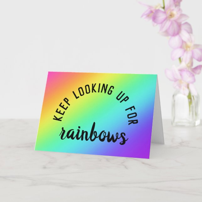 Behalten Suche nach Rainbows-Grußkarte Karte (Orchidee)