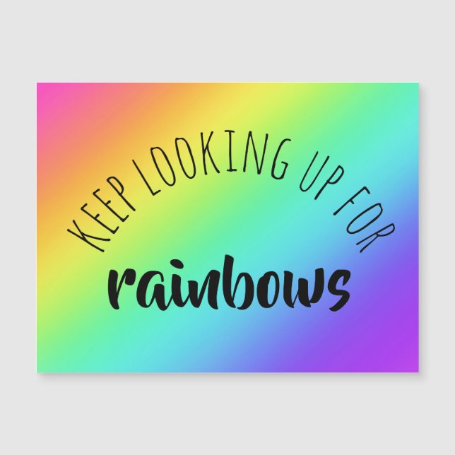 Behalten Suche nach Rainbows-Magnetkarte Magnetkarte (Vorderseite)