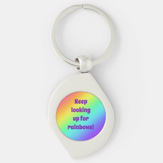 Behalten Suche nach Rainbows Metal Schlüsselanhäng Schlüsselanhänger (Vorderseite)