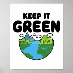 Behalten Umweltbewusstsein auf dem Green Earth Day Poster