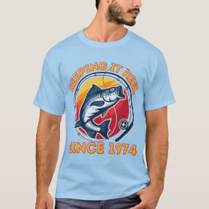 Behaltend Angeln seit 1974 T-Shirt