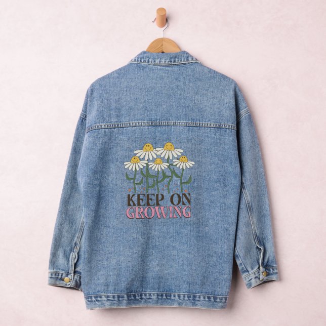 Behaltend auf wachsender positiver Quotes Retro-Bl Jeansjacke (Hangar)