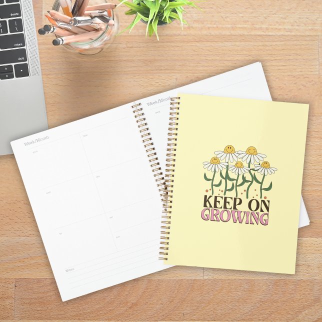 Behaltend auf wachsender positiver Quotes Retro-Bl Planer (Von Creator hochgeladen)