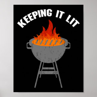 Behaltend Grillen Grilling Poster