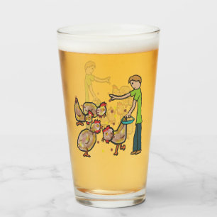 Behaltend Hühnchen Glas