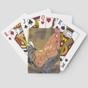 Behaltend Hühner auf dem Bauernhof Kunst Spielkarten