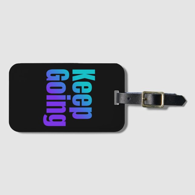 Behaltend inspirierender Farbtext Gepäckanhänger (Vorderseite (Horizontal))