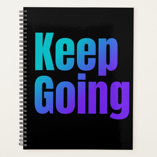Behaltend inspirierender Farbtext Planer (Vorderseite)